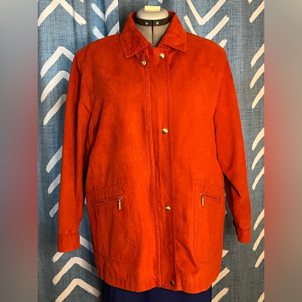 Vintage BARISAL Women's Orange & Gold Jacket